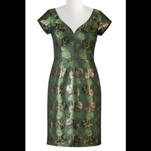 New Eshakti Green Floral Sheath Dress. Size 14